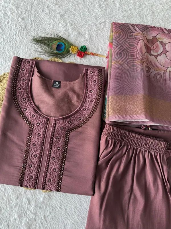 Mauve_Roman_Silk_Embroidered_Kurta_Set_With_Dupatta_For_Woman