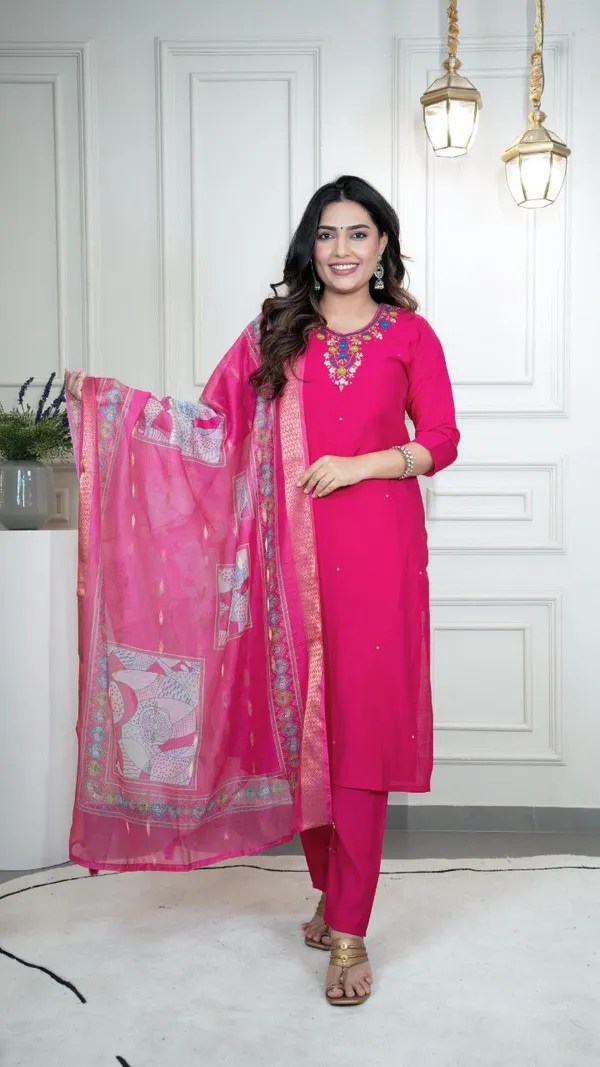Pink_Roman_Silk_Embroidered_Salwar_Suit_Set_With_Banarasi_Dupatta_For_Woman