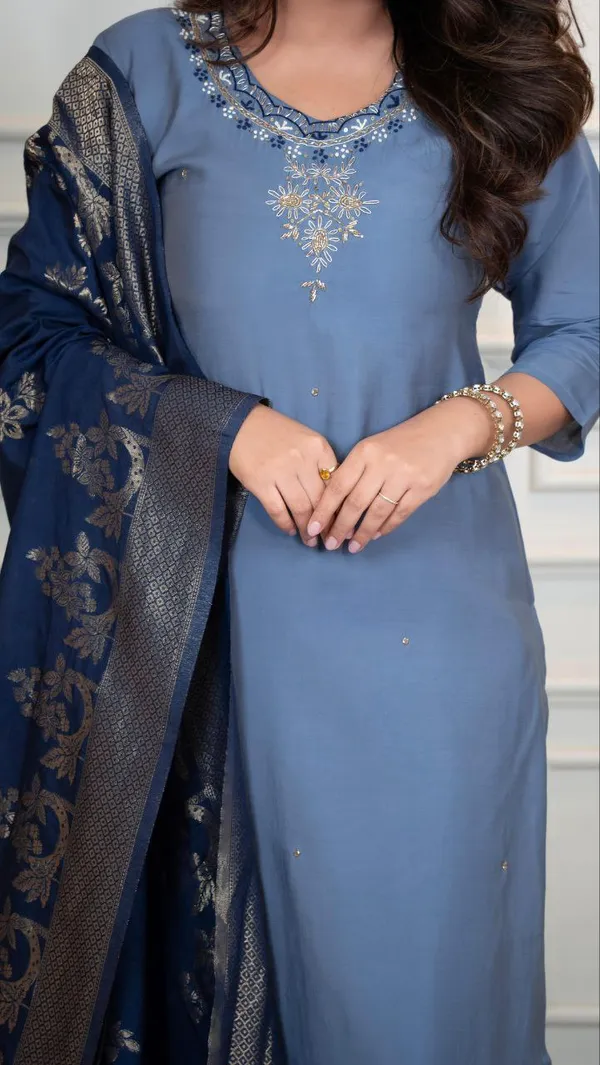 Blue_Roman_Silk_Embroidered_Suit_Set_With_Dupatta_For_Woman
