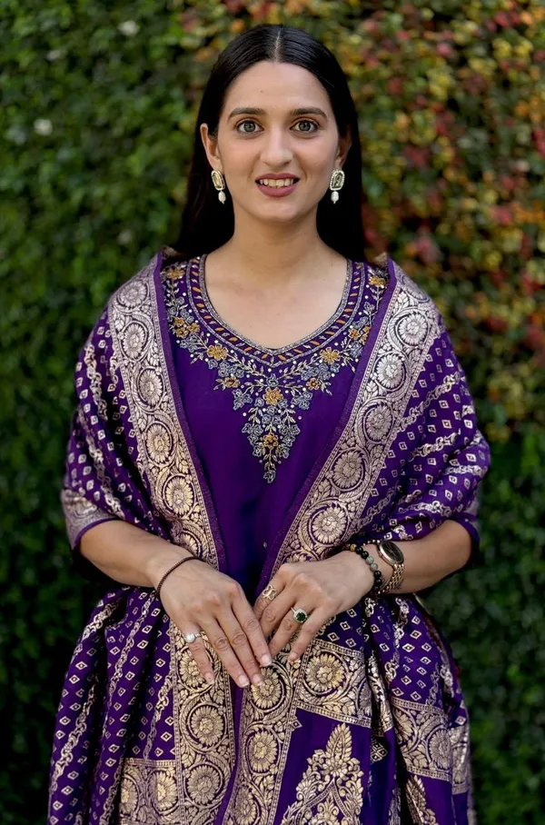 Purple_Roman_Silk_Embroidered_Kurta_Set_With_Banarasi_Dupatta_For_Woman
