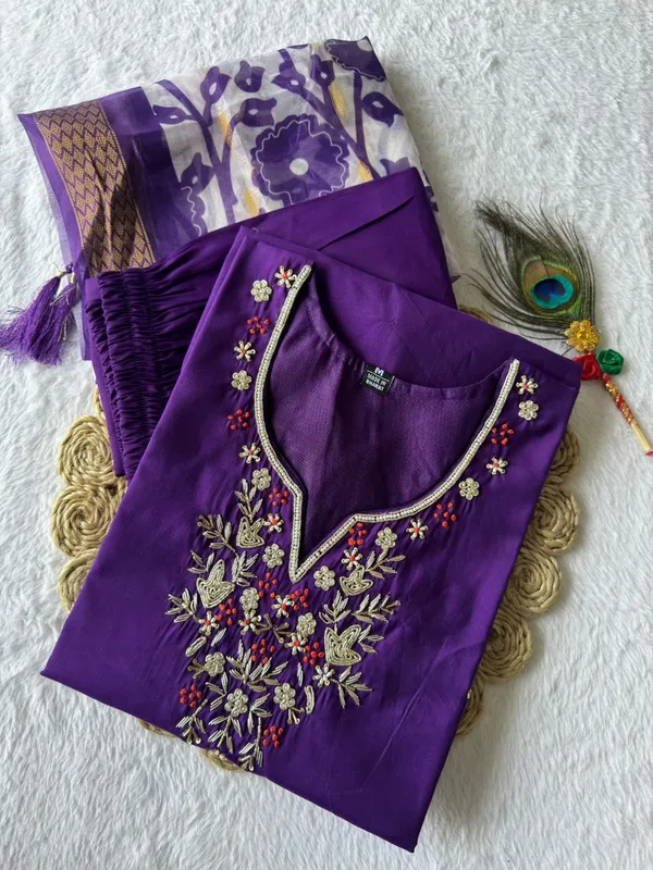Purple_Roman_Silk_Embroidered_Salwar_Suit_Set_With_Banarasi_Dupatta_For_Woman