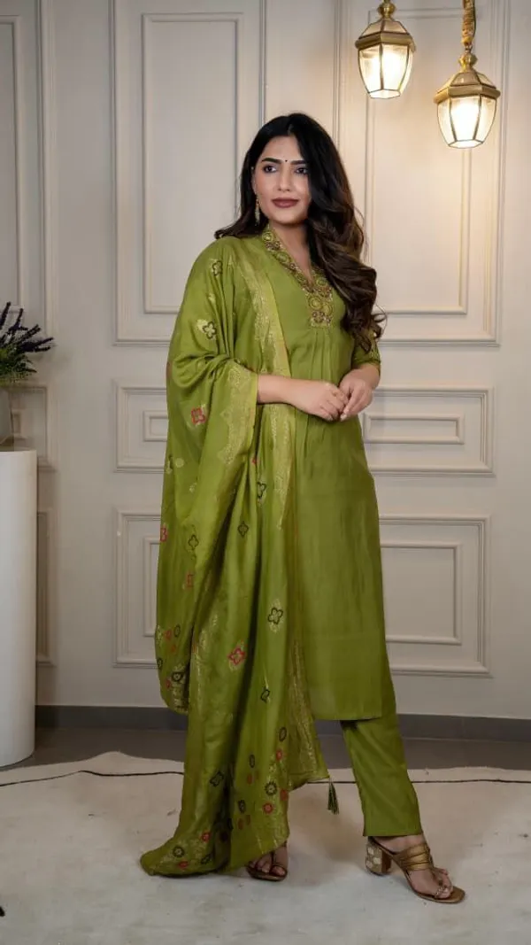 Olive_Green_Roman_Silk_Embroidered_Salwar_Suit_Set_With_Dupatta_For_Woman