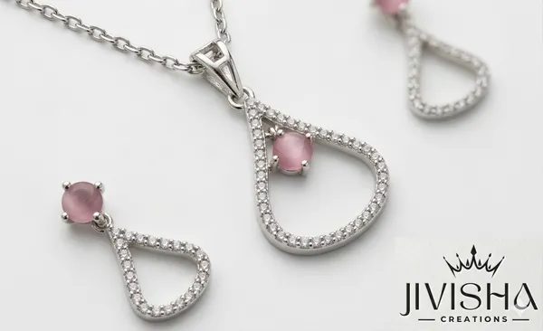 Sparkling_Teardrop_Pink_Stone_Pendant_Necklace_And_Earrings_Set_By_Jivisha_Creations