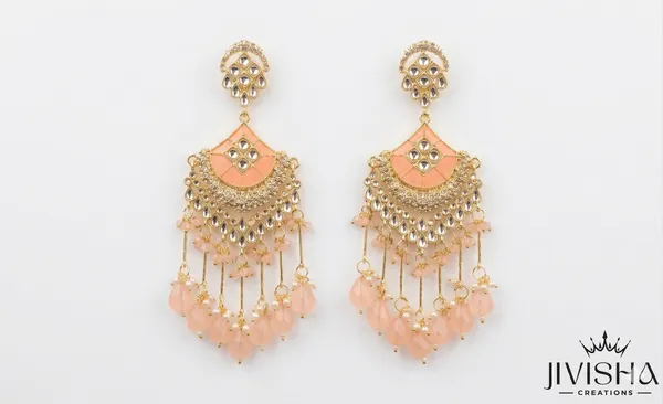 Elegant_Peach_Kundan_Chandbali_Earrings_With_Gold_Detailing