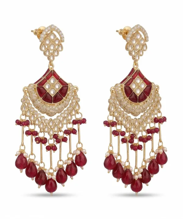 Elegant_Kundan_And_Pearl_Passa/Jhoomar_With_Ruby_Red_Accents