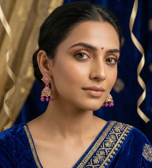Meenakari_Oxidised_Jhumkis_Earrings