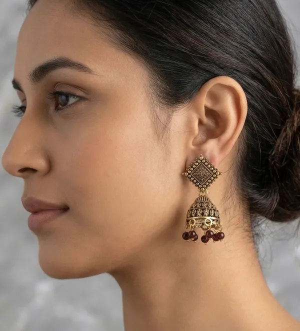 Meenakari_Oxidised_Jhumkis_Earrings