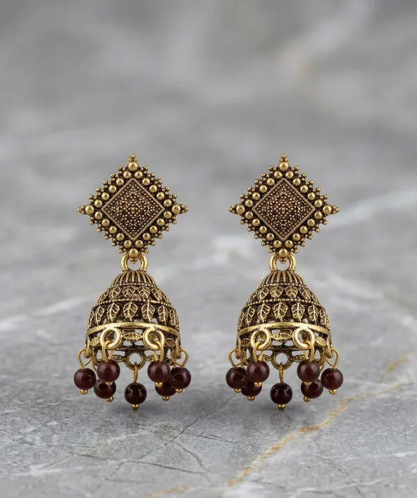 Meenakari_Oxidised_Jhumkis_Earrings