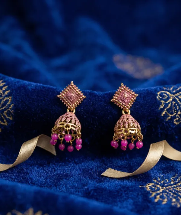 Meenakari_Oxidised_Jhumkis_Earrings