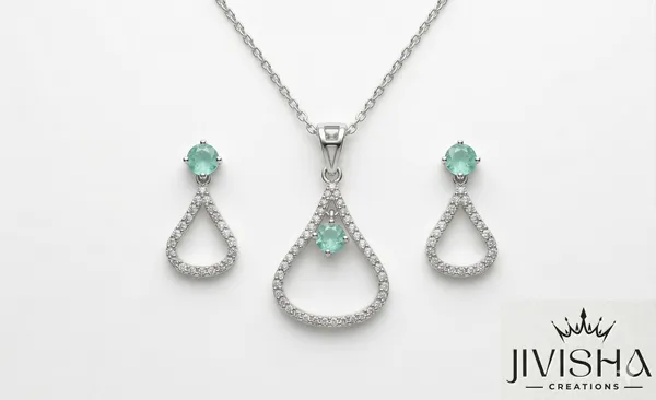 Elegant_Sea_Green_Teardrop_Jewelry_Set