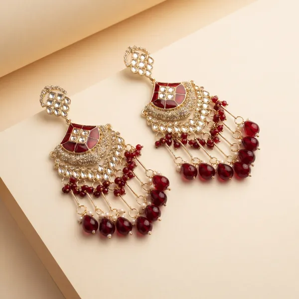Kundan_Pearl_Drop_Earrings_-_Red_And_Gold_Traditional_Chandbali