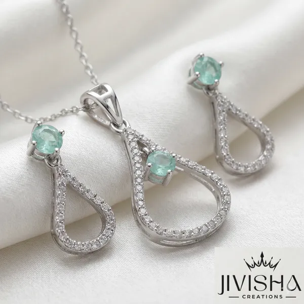 Elegant_Sea_Green_Teardrop_Jewelry_Set