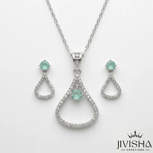 Elegant_Sea_Green_Teardrop_Jewelry_Set