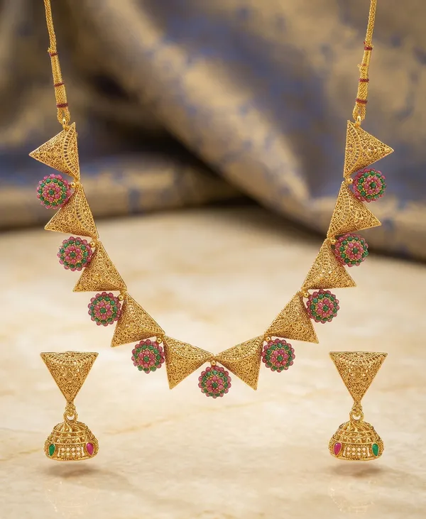 Traditional_Filigree_Choker_Set_with_Pink_&_Green_Beaded_Accents