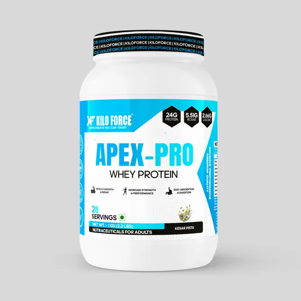 Kiloforce_Apex_Pro_Whey_Protein_24g_Protein_5_51g_BCAA_2_66g_Leucine_Muscle_Growth_Recovery_Strength_Easy_Digestion_1kg_Kesar_Pista