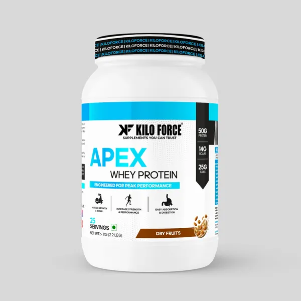 Kiloforce_Apex_Whey_Protein_100_Protein_BCAAs_EAAs_Strength_Muscle_Recovery_Performance_1kg_Dry_Fruits
