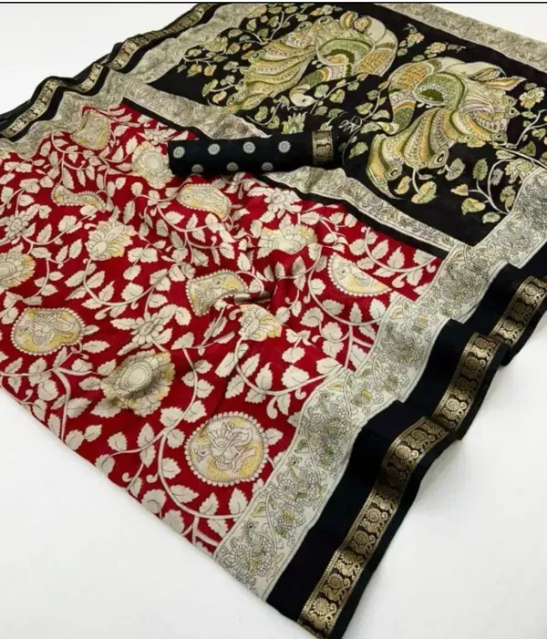 Red_Cotton_Silk_Saree_For_Women