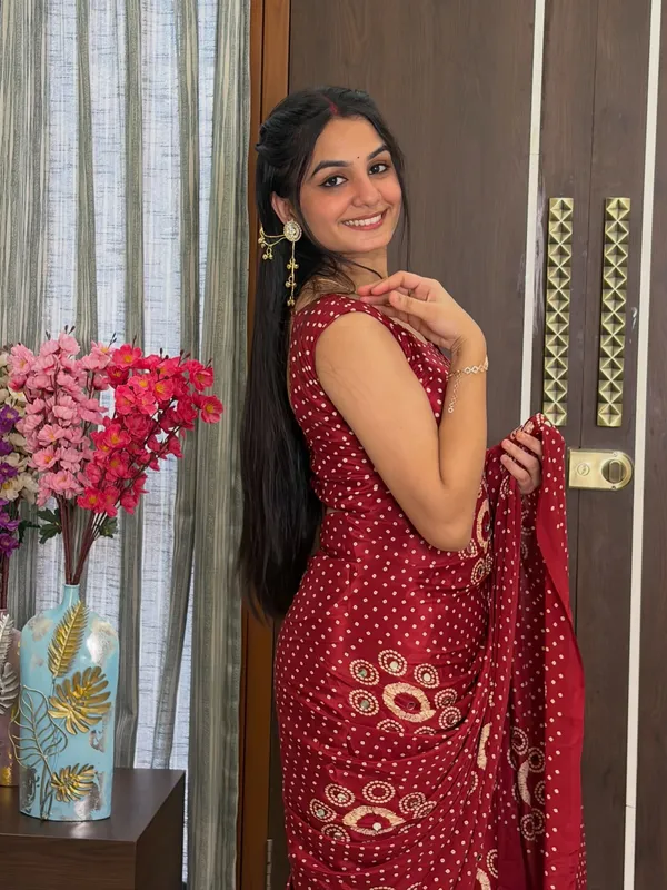 AJRAKH_pure_Gajji_bandhej_Supar_mirar_wark_saree_mirar_less_bodar_