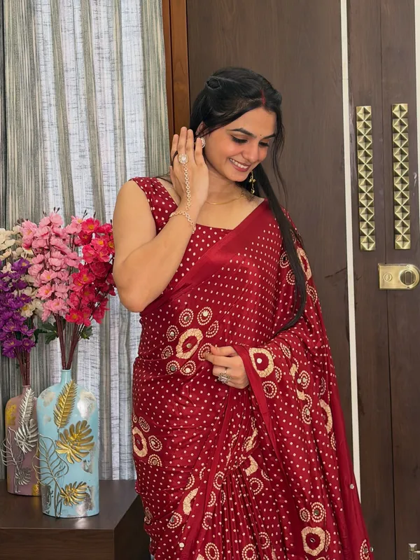 AJRAKH_pure_Gajji_bandhej_Supar_mirar_wark_saree_mirar_less_bodar_