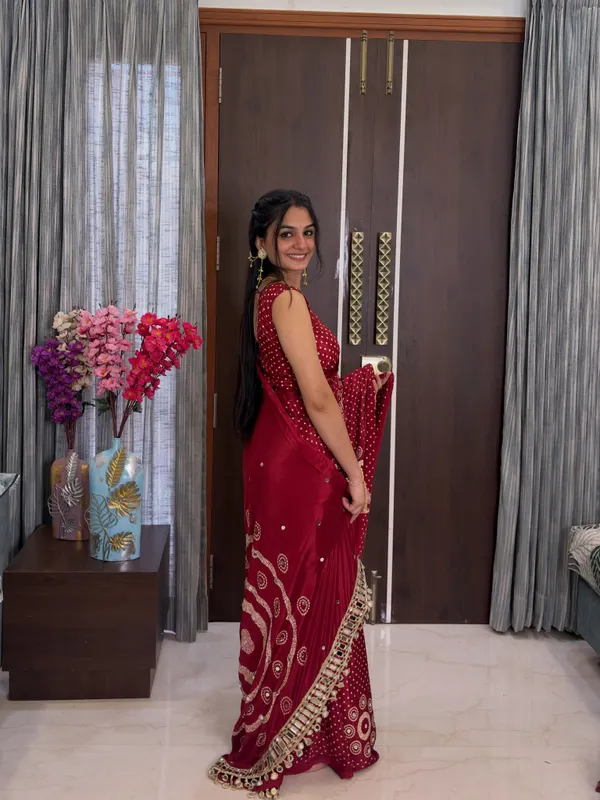 AJRAKH_pure_Gajji_bandhej_Supar_mirar_wark_saree_mirar_less_bodar_