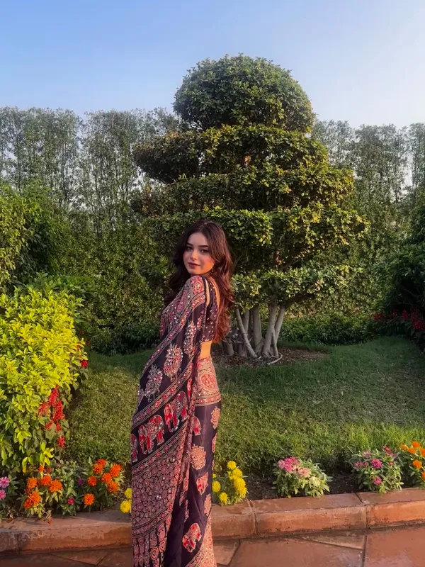 Blue_Ajarakh_Elephant_Designer_Saree_with_Real_Mirror_Work
