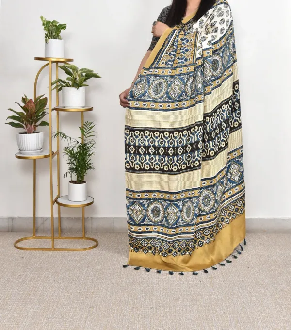 Cream_and_yellow_ajarakh_saree