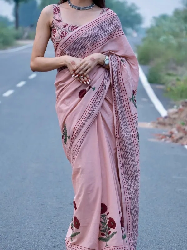 Dusty_Rose_Pink__Daily_Wear_Cotton_Linen_Saree_with_Designer_Blouse_Piece_for_women