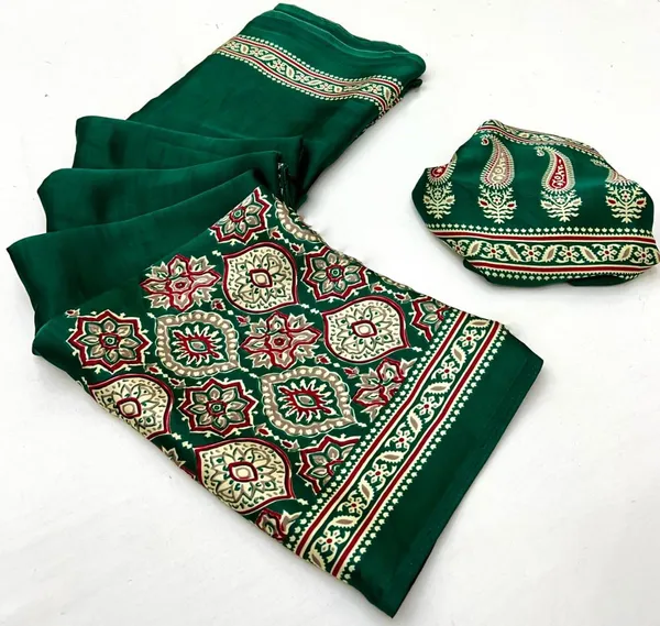 Green_Ajarakh_Modal_Silk_Saree