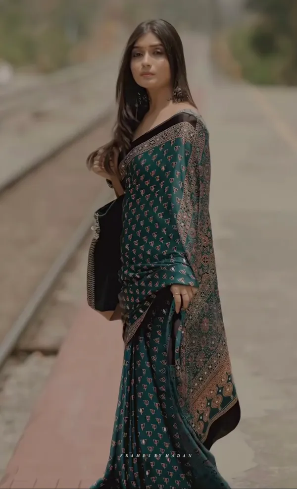 Green_Ajarakh_Modal_silk_louts_Mirror_Work_Saree_for_Women