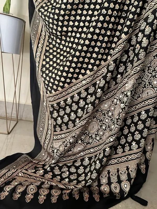 Jiya_original_Mirror_Work_Ajarakh_Modal_Silk_Saree_with_Blouse_Piece