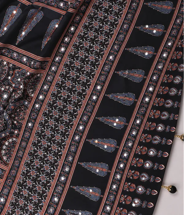 Black_Modal_Silk_Original_Mirror_Ajrakh_Natural_Print_Saree