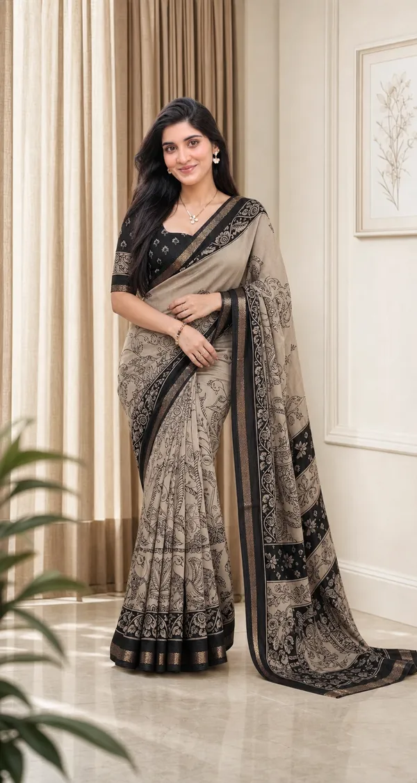 Pure_mul_cotton_Gray_saree_with_jacquard_border