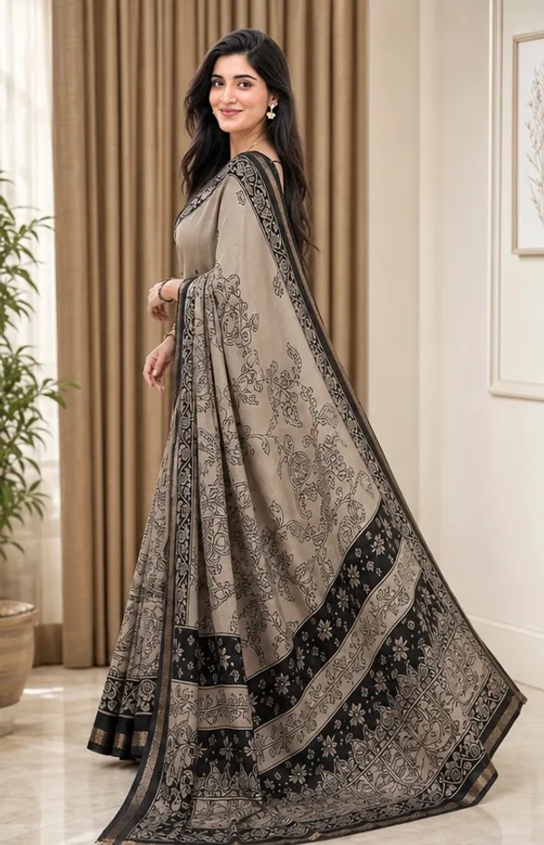 Pure_mul_cotton_Gray_saree_with_jacquard_border
