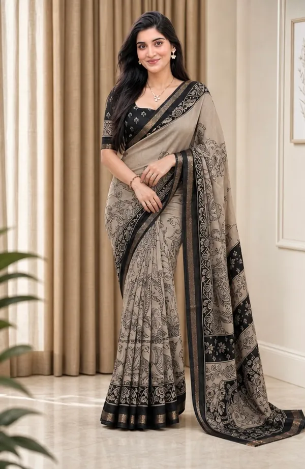 Pure_mul_cotton_Gray_saree_with_jacquard_border