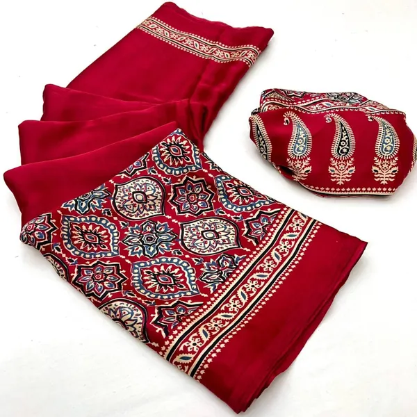 Red_Ajarakh_Modal_Silk_Saree