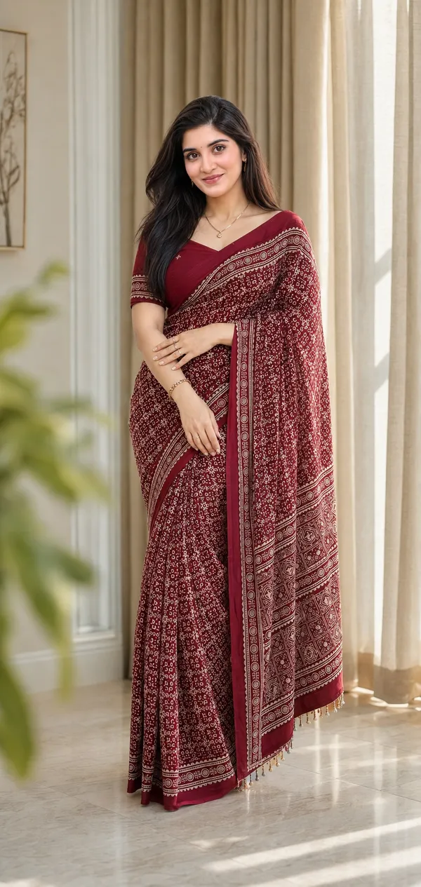 Vana_Rasam_Ajarak_Gajji_Silk_Mirror_Work_Saree_with_blouse_Pieace