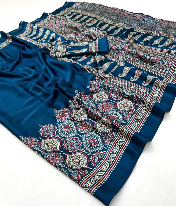 Blue_Modal_Silk_Saree_For_Women
