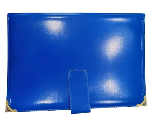 Blue_Niviarmy_Dak_Pad_Folder_Size_15_X_10_5_Inch_Golden_Steel_Corner_Walcro_Closure_File_Binder_Four_Flapper_Color