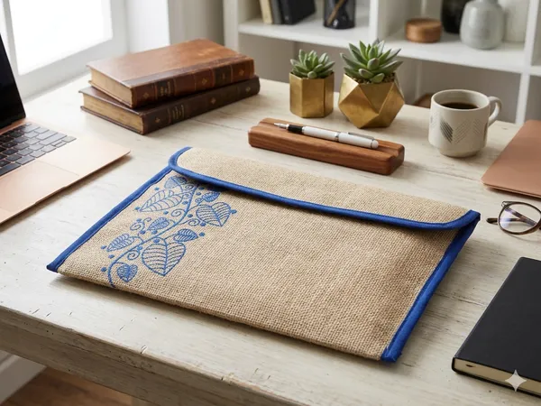 Blue_Document_Designer_Jute_File(Set_Of_4)