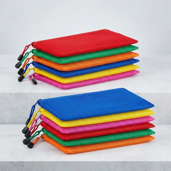 Multicolor_Zipper_Pouch_Pen_Pencil_Stationary_Case_Travel_Document_Holder_Cosmetics_Bag_Colour_May_Vary_23_5Cm_X_11Cm_Set_Of_10