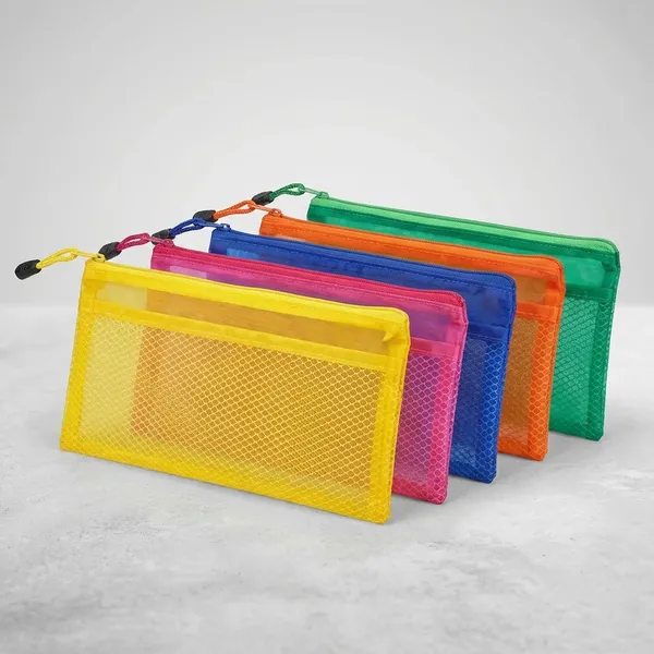 Multicolor_Zipper_Pouch_Pen_Pencil_Stationary_Case_Travel_Document_Holder_Cosmetics_Bag_Colour_May_Vary_23_5Cm_X_11Cm_Set_Of_5