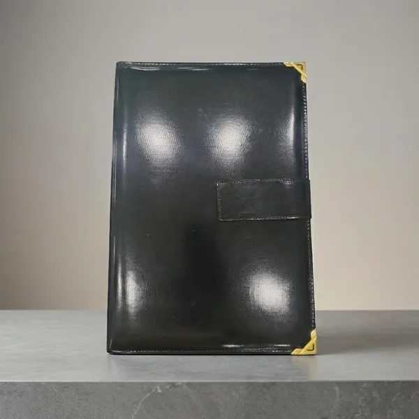 Black_Army_Dak_Pad_Folder_Size_15_X_10_5_Inch_Golden_Steel_Corner_Walcro_Closure_File_Binder_Four_Flapper_Color