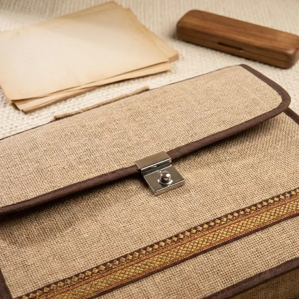 Brown_Jute_Canvas_Briefcase_Bag_With_Metal_Lock_Laptop_Bag