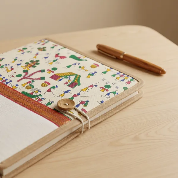 Brown_Cf-120_Warli_Art_Conference_Folder_With_Notepad
