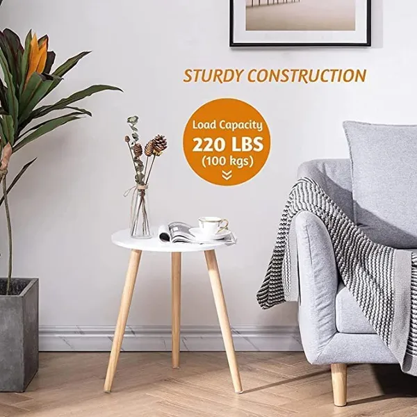 White_Wooden_Folding_Side_Table