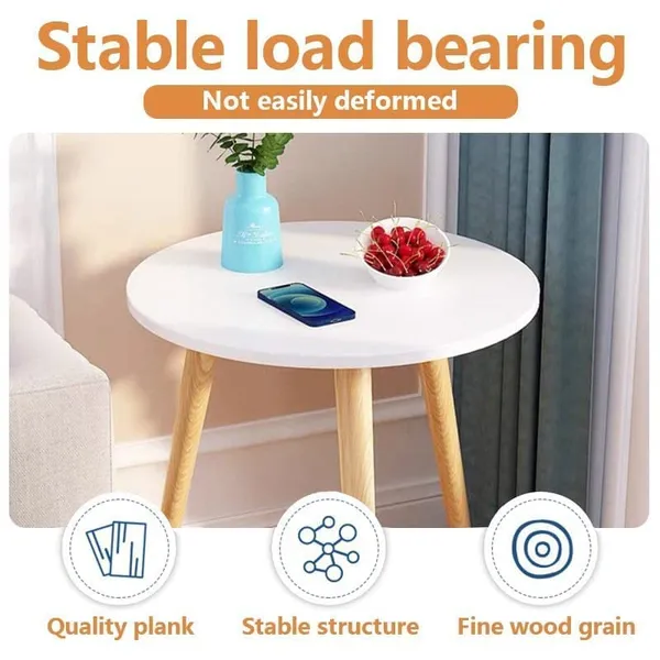 White_Wooden_Folding_Side_Table