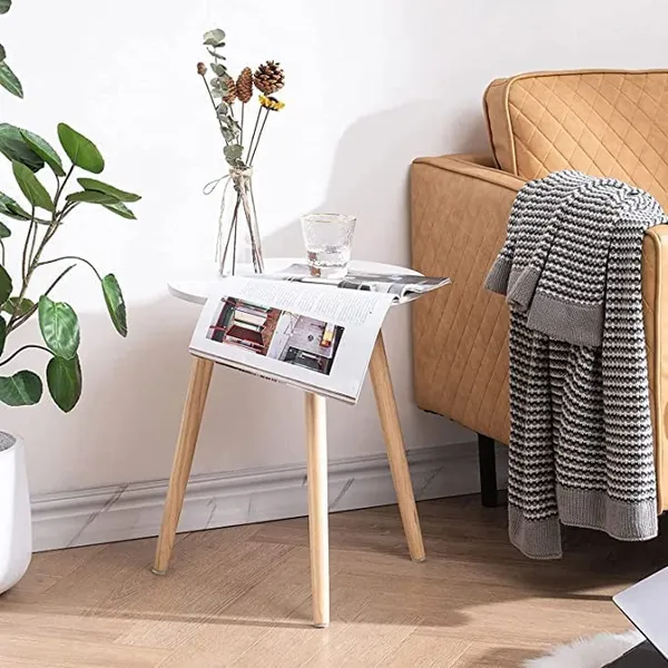 White_Wooden_Folding_Side_Table