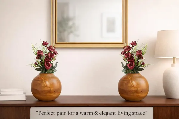 Brown_Wooden_Round_Vase_Pack_Of_2