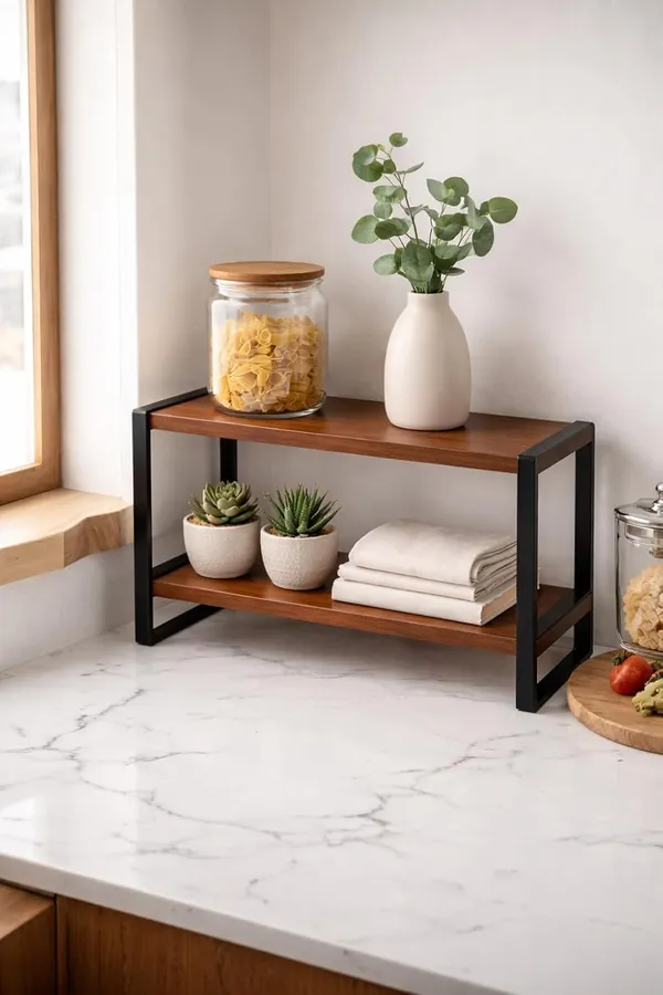 Brown_Metal_Wooden_Kitchen_Organizer_Rack