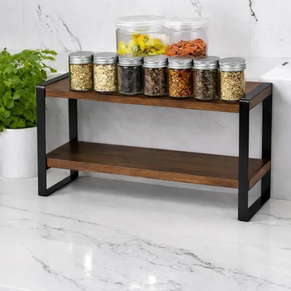 Brown_Metal_Wooden_Kitchen_Organizer_Rack